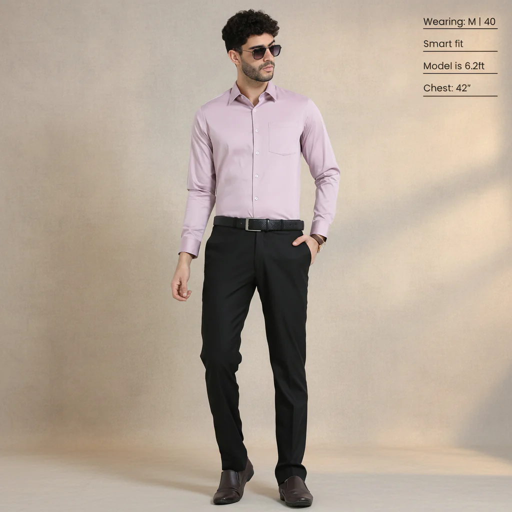Cambridge Giza Cotton Shirt In Dusty Rose - Image 7