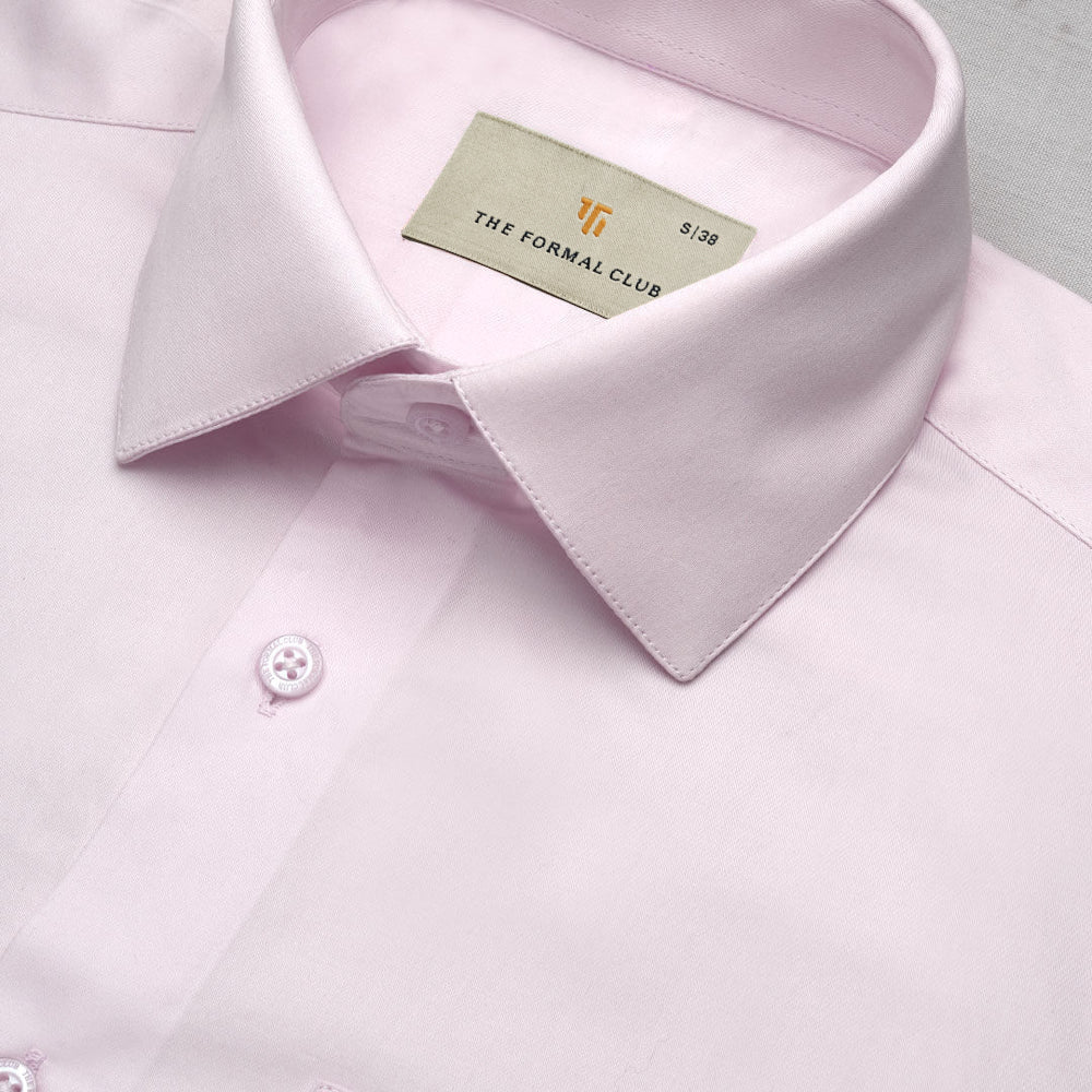 Cambridge Giza Cotton Shirt In Powder Pink - Image 3