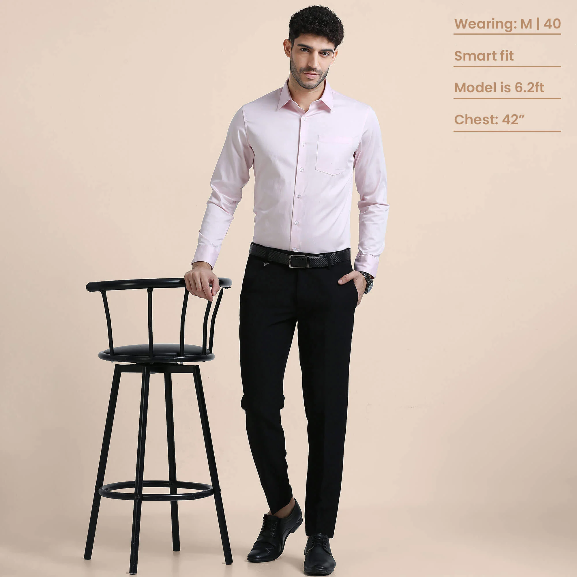 Cambridge Giza Cotton Shirt In Powder Pink - Image 8