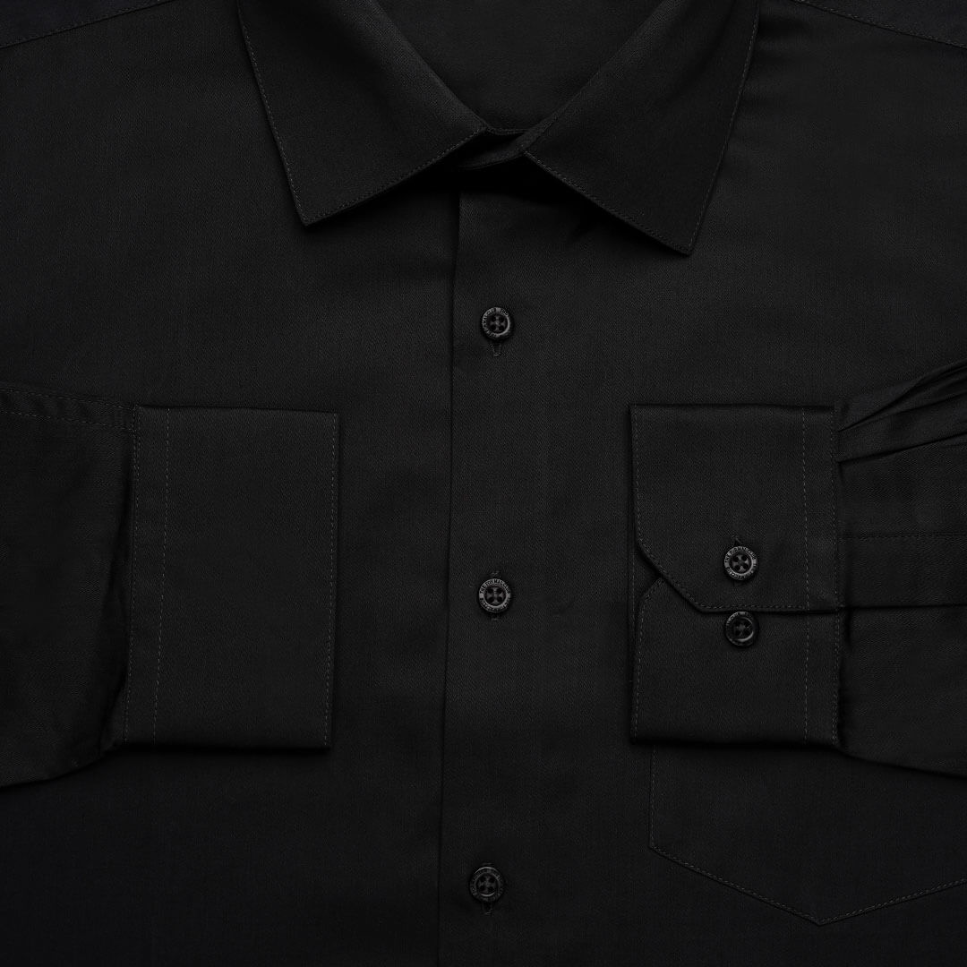 Cambridge Giza Cotton Shirt In Raven - Image 4