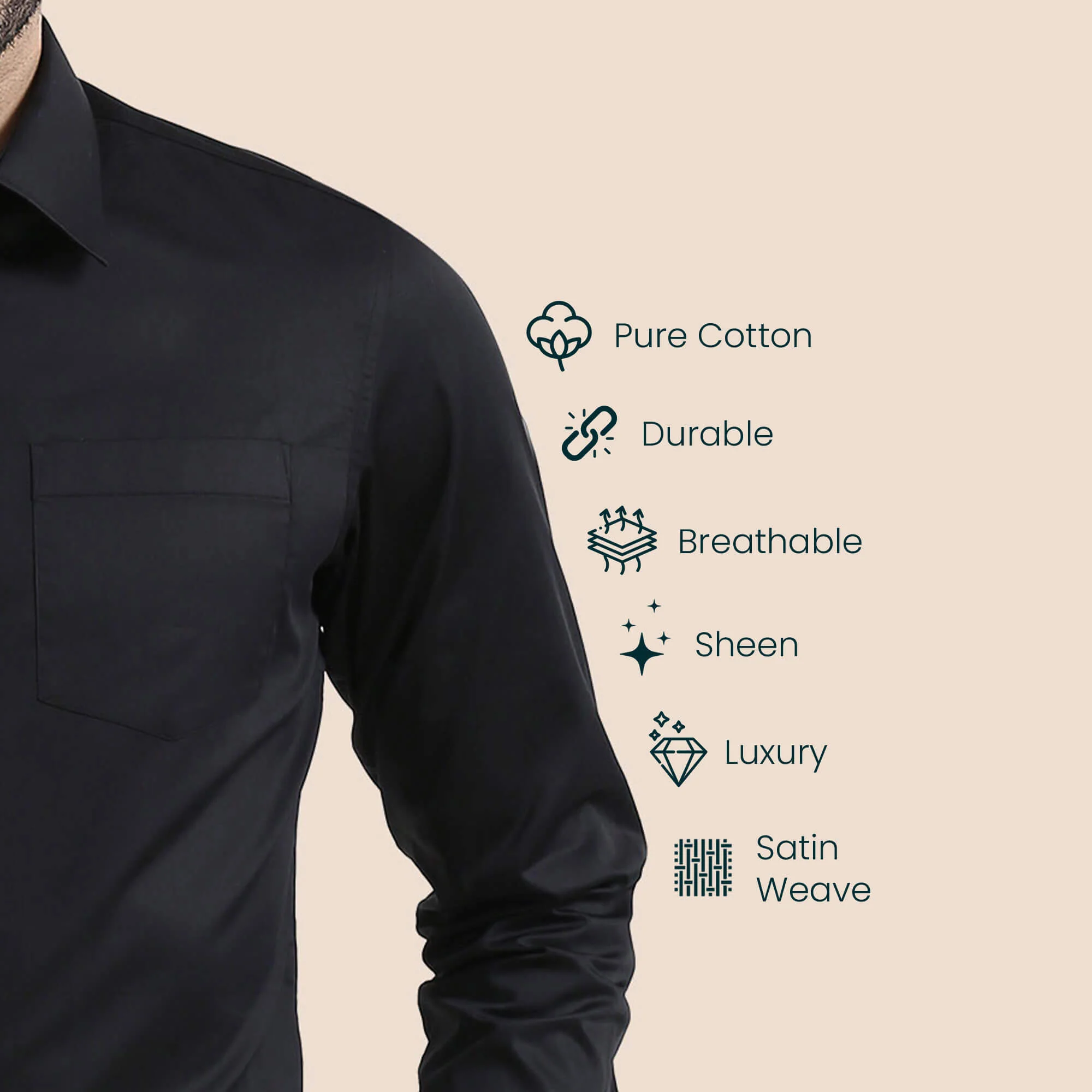 Cambridge Giza Cotton Shirt In Raven - Image 6