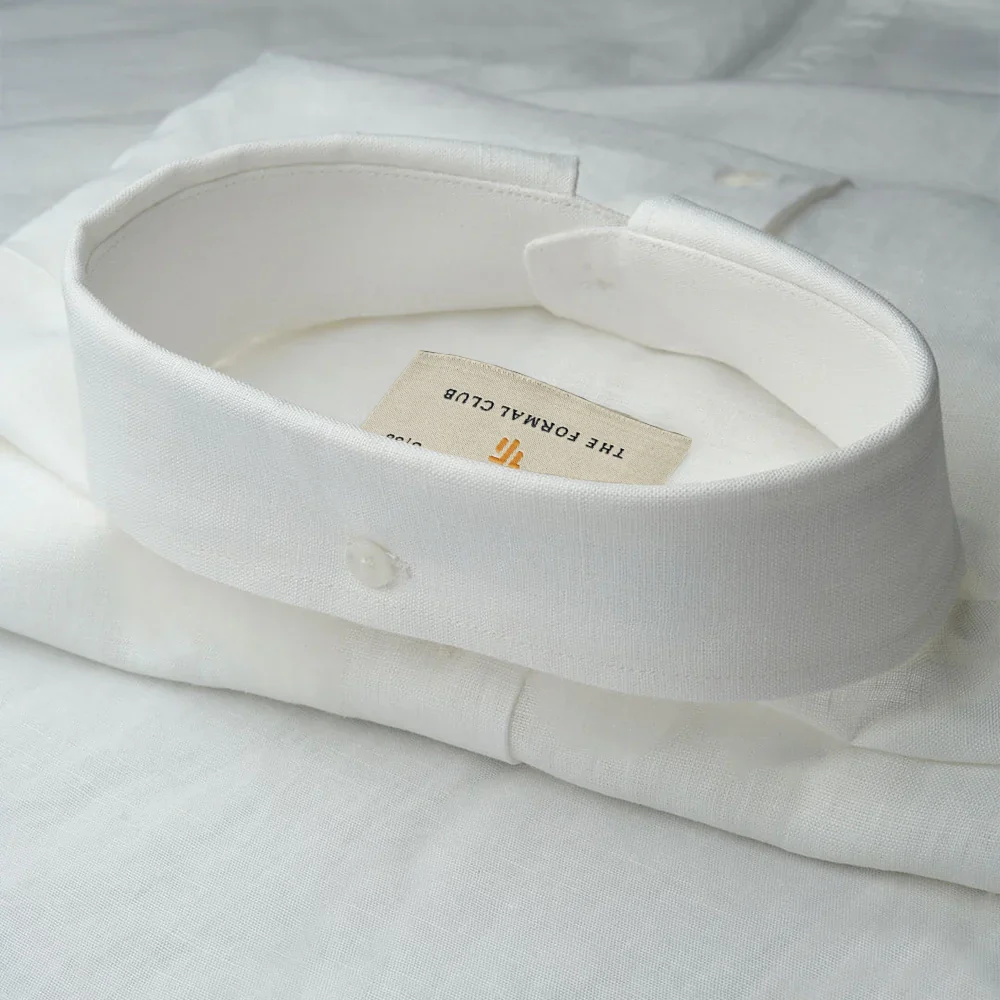 Cedar Pure Linen Full Sleeves Shirt in Snow - Image 5