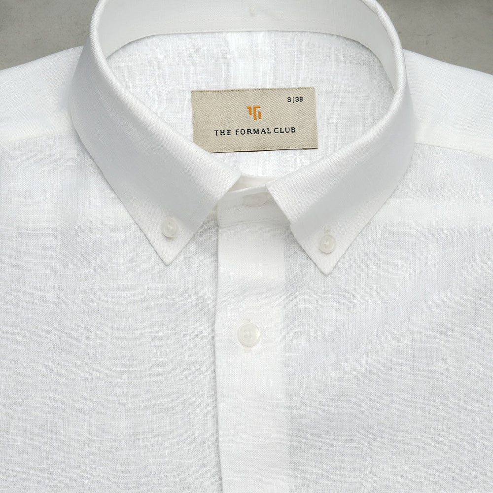 Cedar Pure Linen Full Sleeves Shirt in Snow - Image 6
