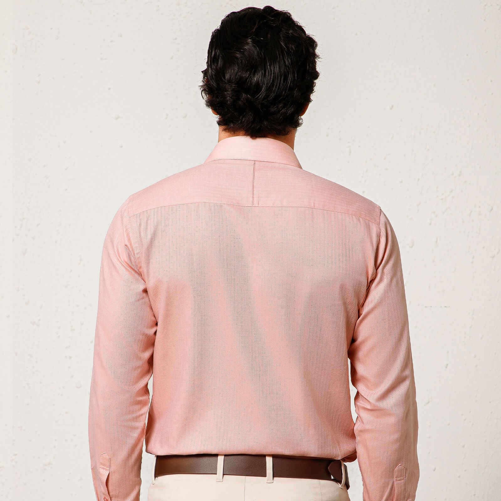 Imperial Herringbone 2 Ply Giza Shirt In Flamingo - Image 7