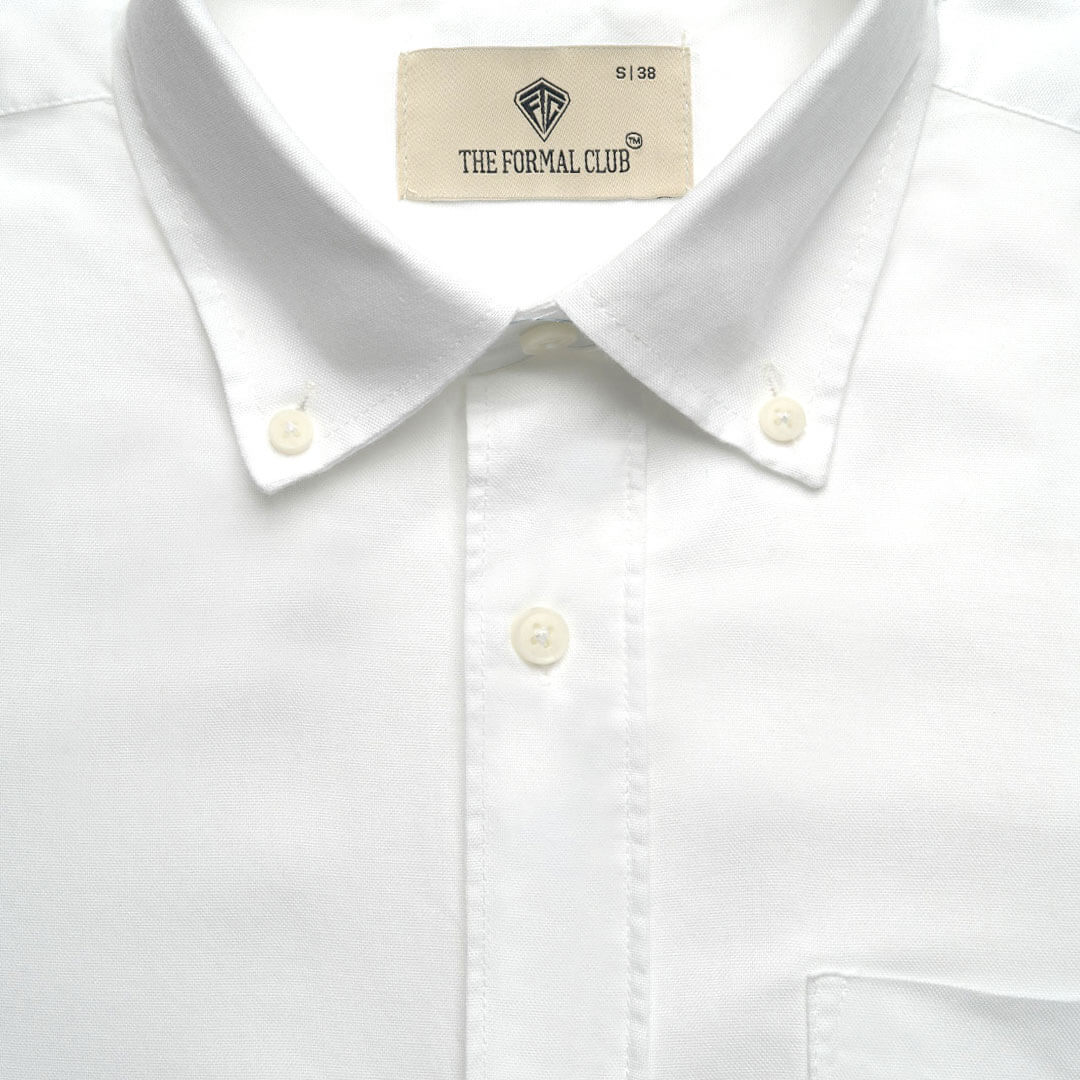 Regal Oxford Solid shirt in Cloud White - Image 7