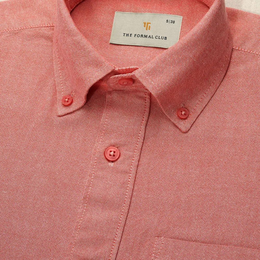 Regal Oxford Solid shirt in Flamingo - Image 3