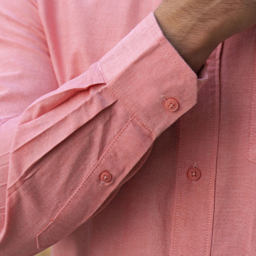 Regal Oxford Solid shirt in Flamingo - Image 7