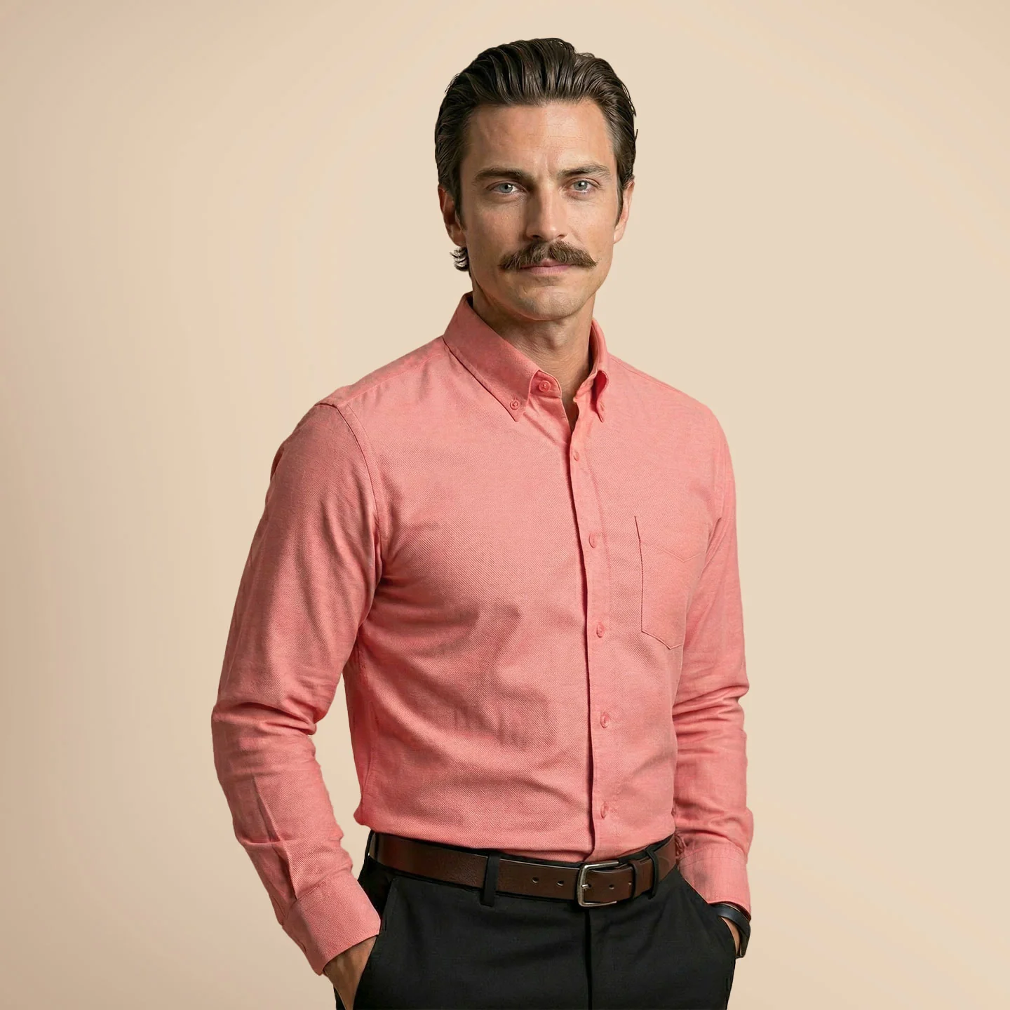Regal Oxford Solid shirt in Flamingo - Image 9
