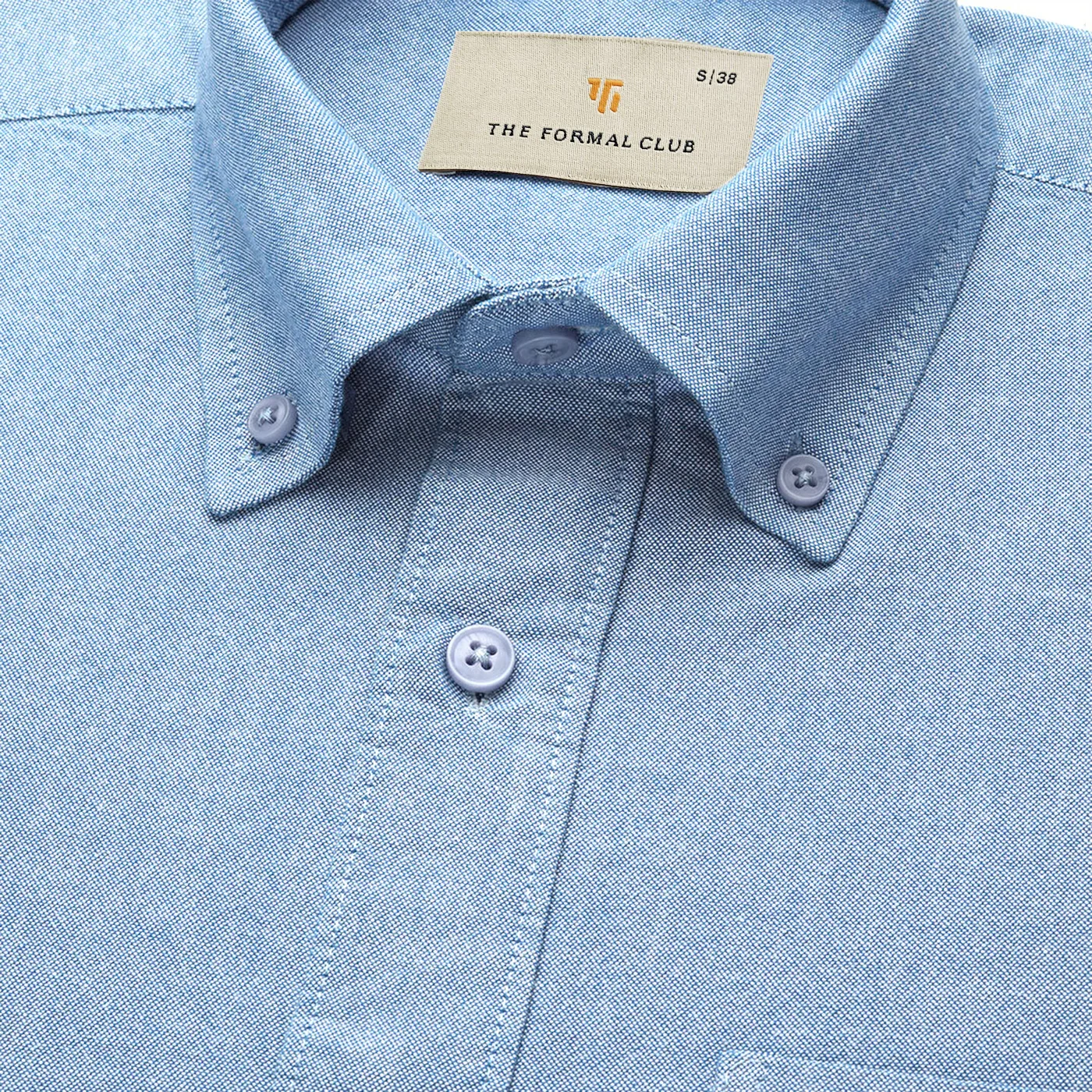 Regal Oxford Solid shirt in Ice Blue - Image 3