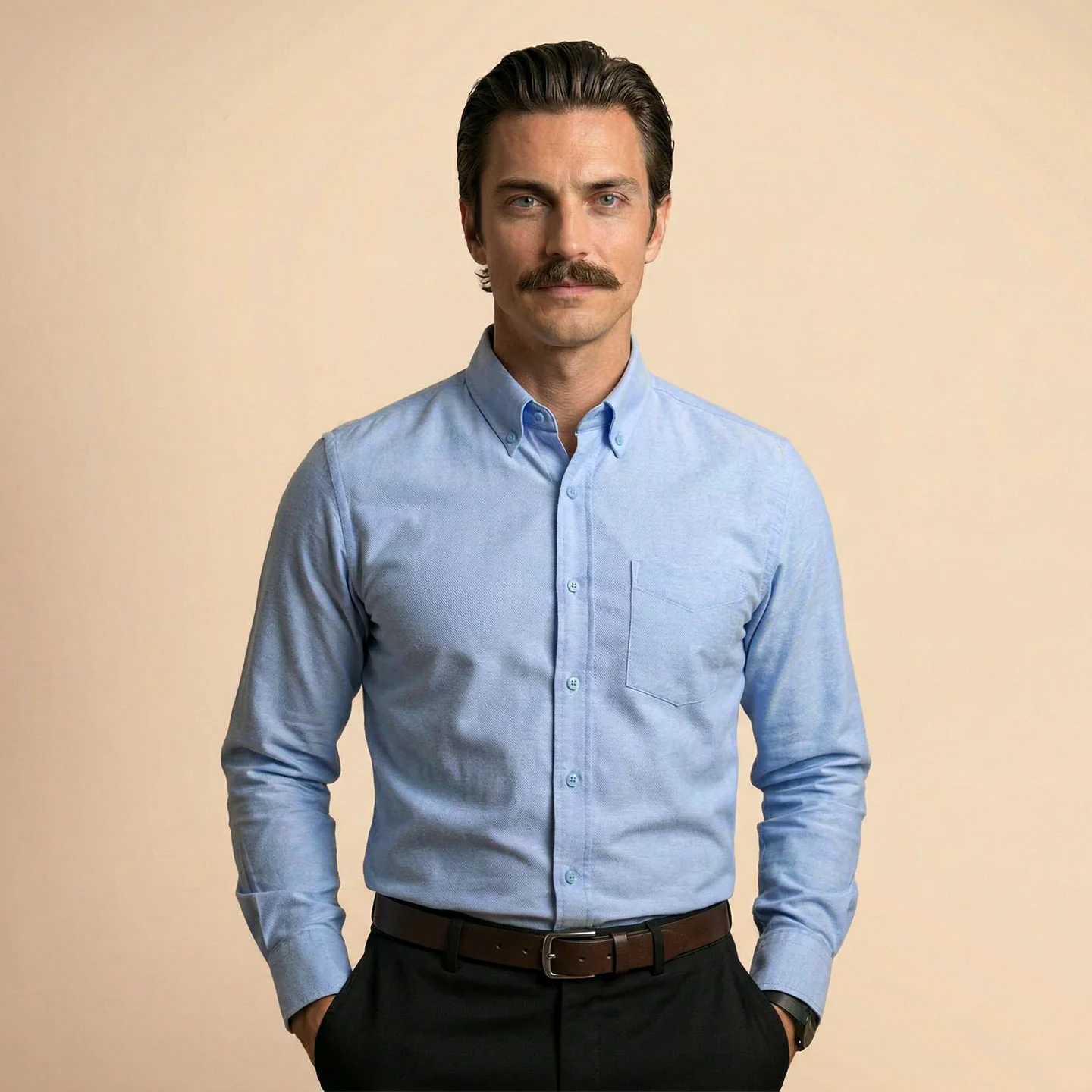 Regal Oxford Solid shirt in Ice Blue - Image 8